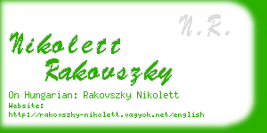 nikolett rakovszky business card